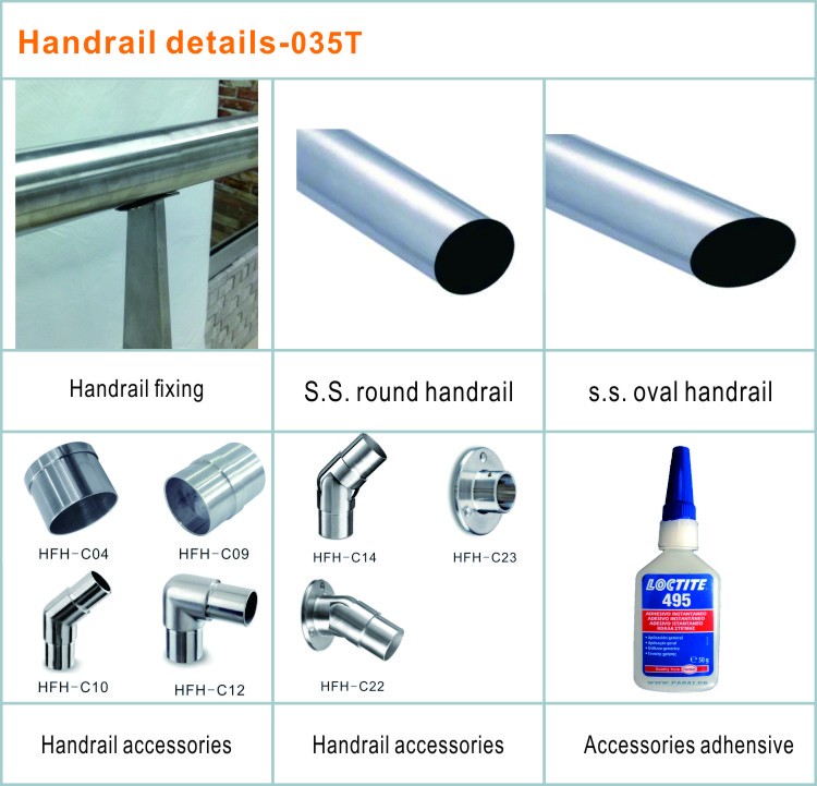 304 stainless steel glass  railing  systems with flat bar baluster