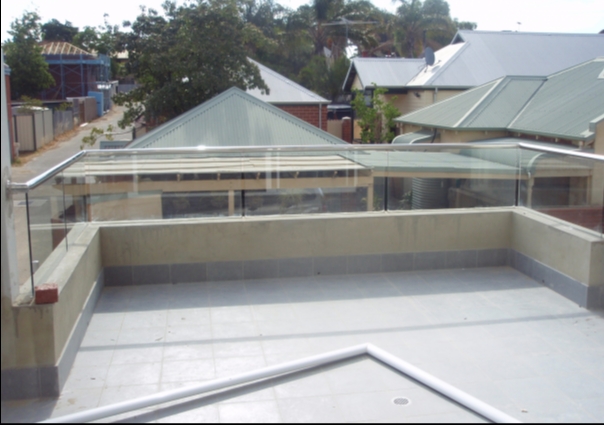 Frameless glass railing for 40 villas in Perth, Australia, in 2009