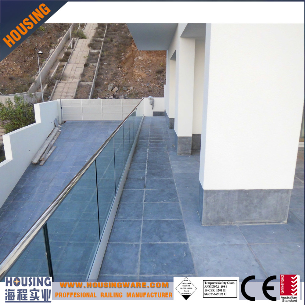 aluminum U channel glass railing designs with best price