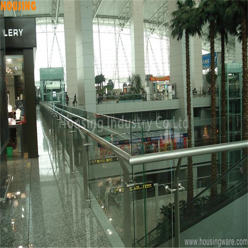 316 stainless steel glass railing systems with flat bar baluster(035)