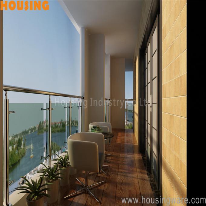 modern stainless steel railing designs with spider glass clamp(022)