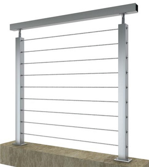 024,025 Cable railing with round post or square post